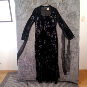 Whimsigoth Velour Unbranded Custome Vampired Elvira Goth Womens Medium